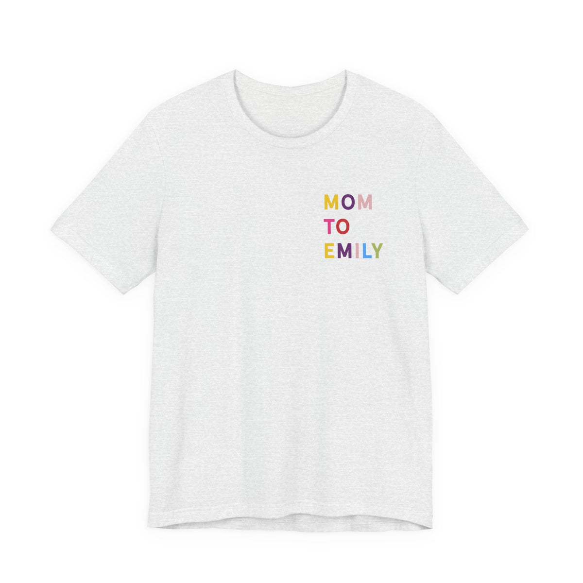 Camiseta multicolor con nombre de mamá