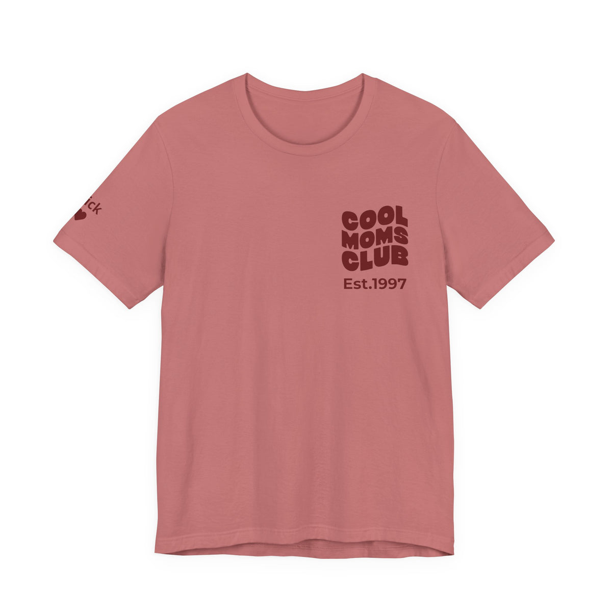 Camiseta: Club de mamás geniales y nombres propios en la manga