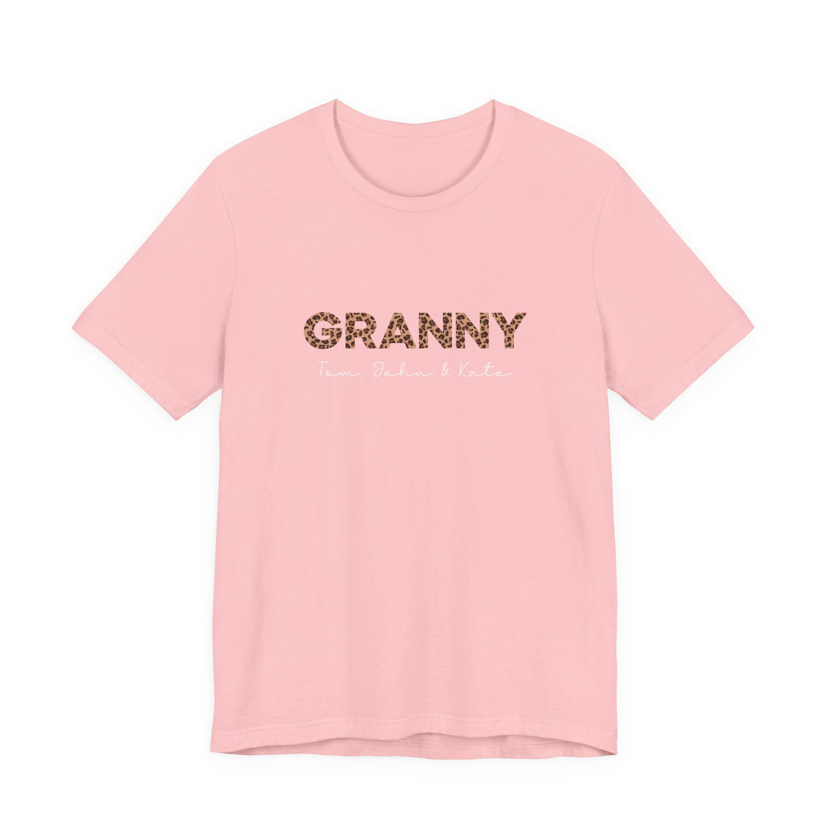 Camiseta personalizada de leopardo para abuela