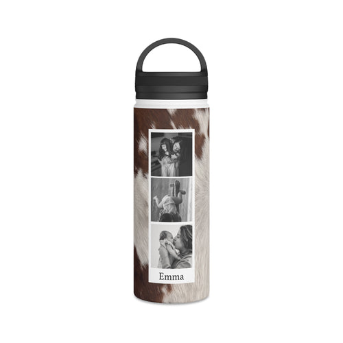 Botella de Agua con Estampado Animal y Foto Personalizada