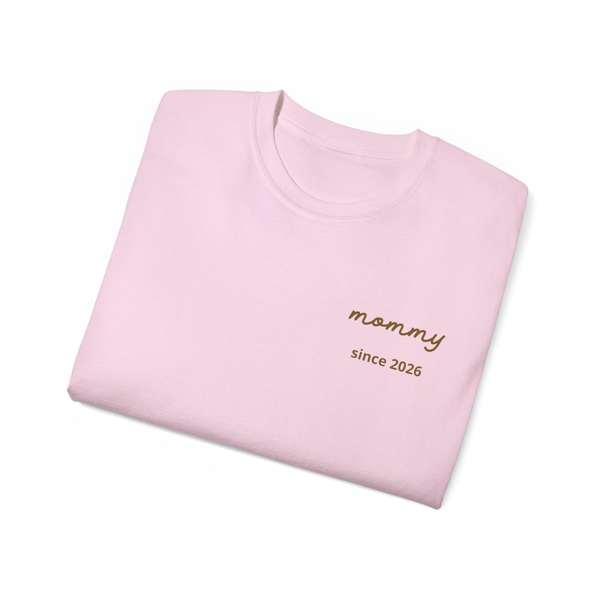 T-shirt Mom since date on heart and first names on sleeve