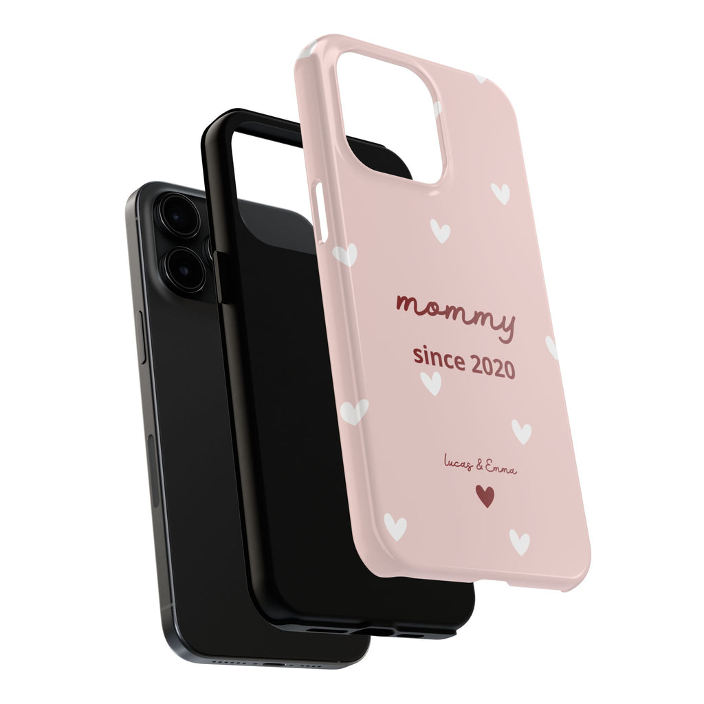 Funda de Teléfono para Mamá con Fecha y Nombres de los Hijos