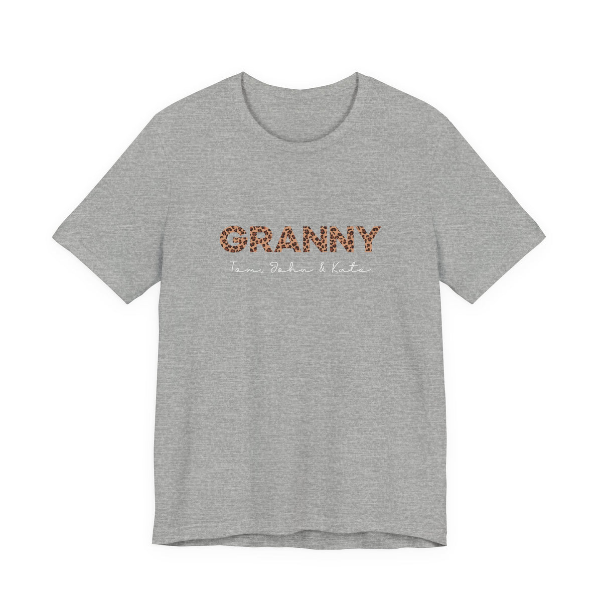 Camiseta personalizada de leopardo para abuela