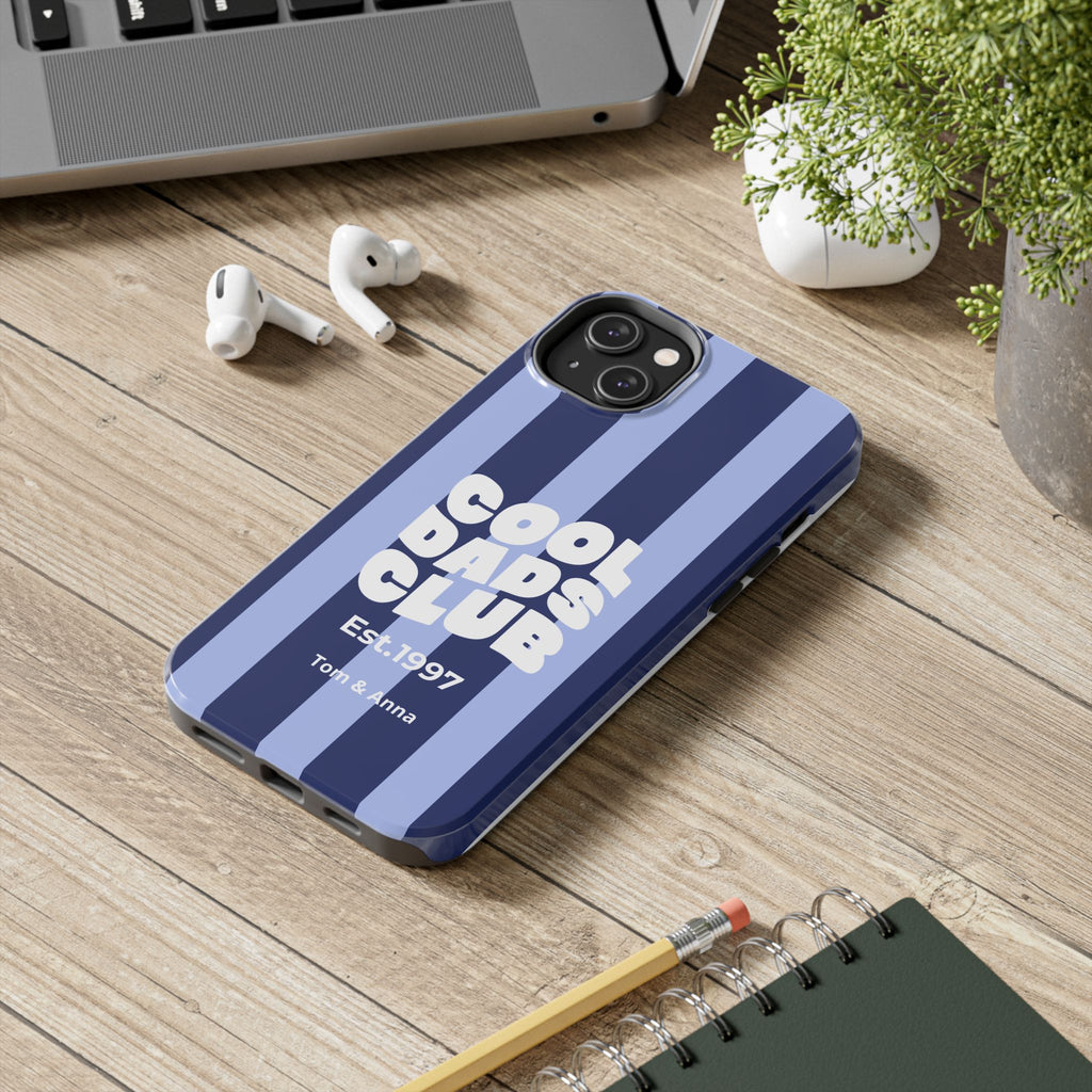 Funda para teléfono Papás Geniales Club y Nombres de los niños