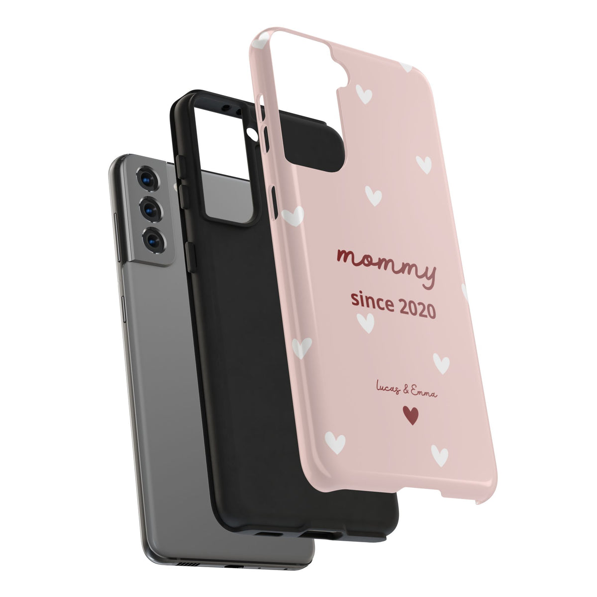Funda de Teléfono para Mamá con Fecha y Nombres de los Hijos