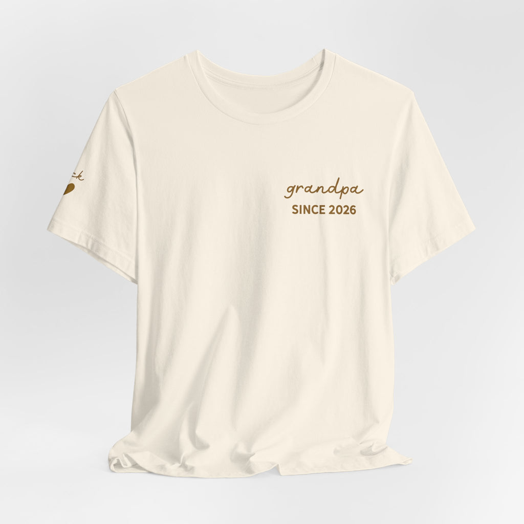 Personalized Grandpa Since T-Shirt Printed with Names