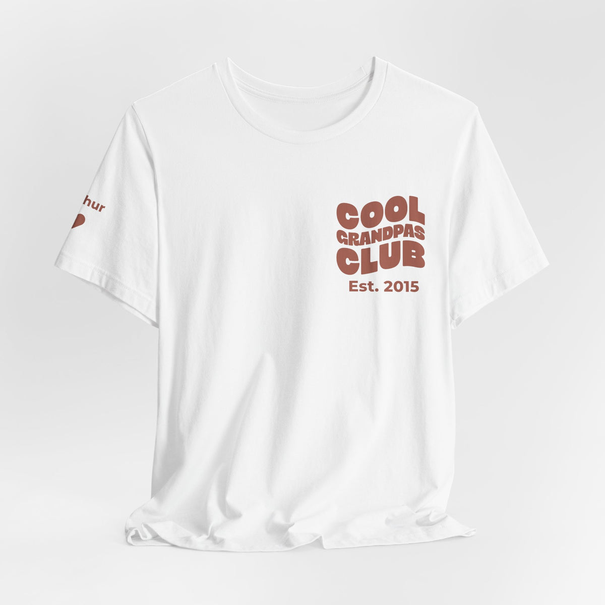 Camiseta Club de Abuelos Geniales y Nombres en las Mangas