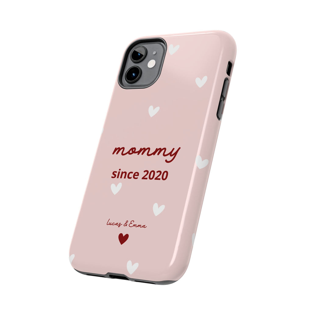 Funda de Teléfono para Mamá con Fecha y Nombres de los Hijos