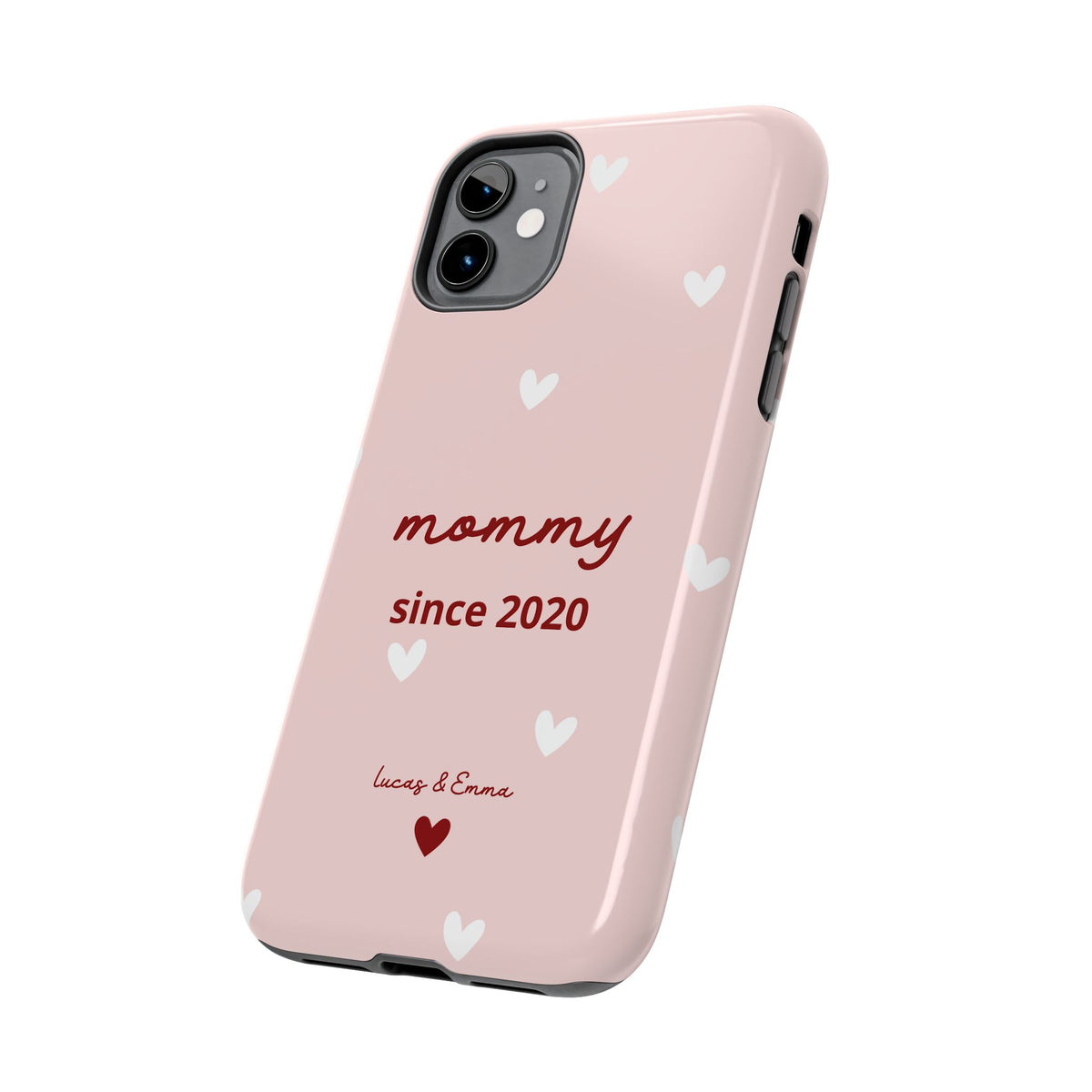 Funda de Teléfono para Mamá con Fecha y Nombres de los Hijos