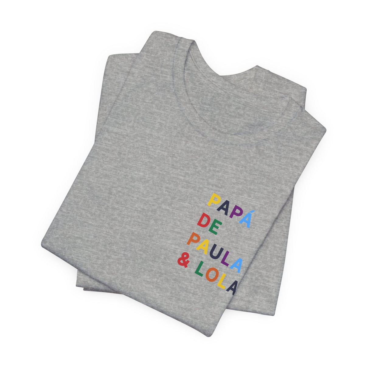 Camiseta Papá con nombre multicolor