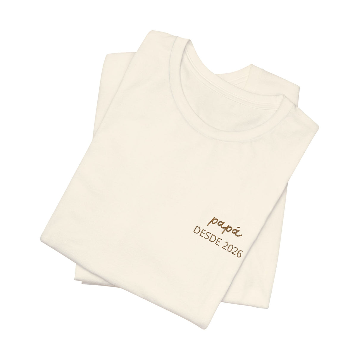 Camiseta Papá Personalizada Bordada con Fecha y Nombres