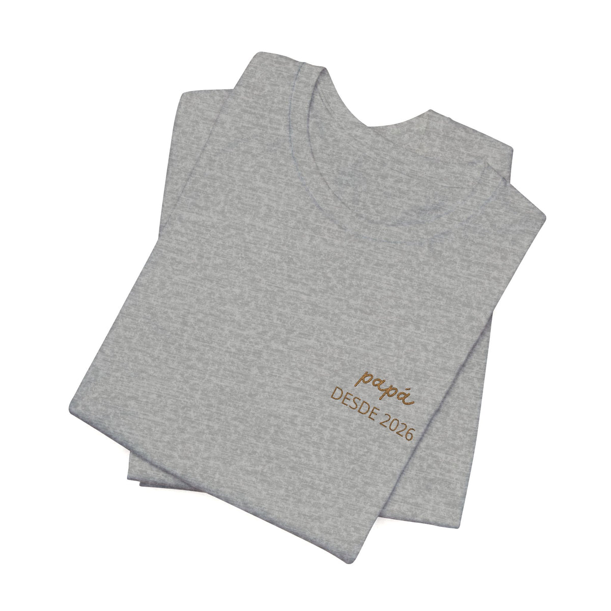 Personalized Dad T-shirt Embroidered with Date and Names