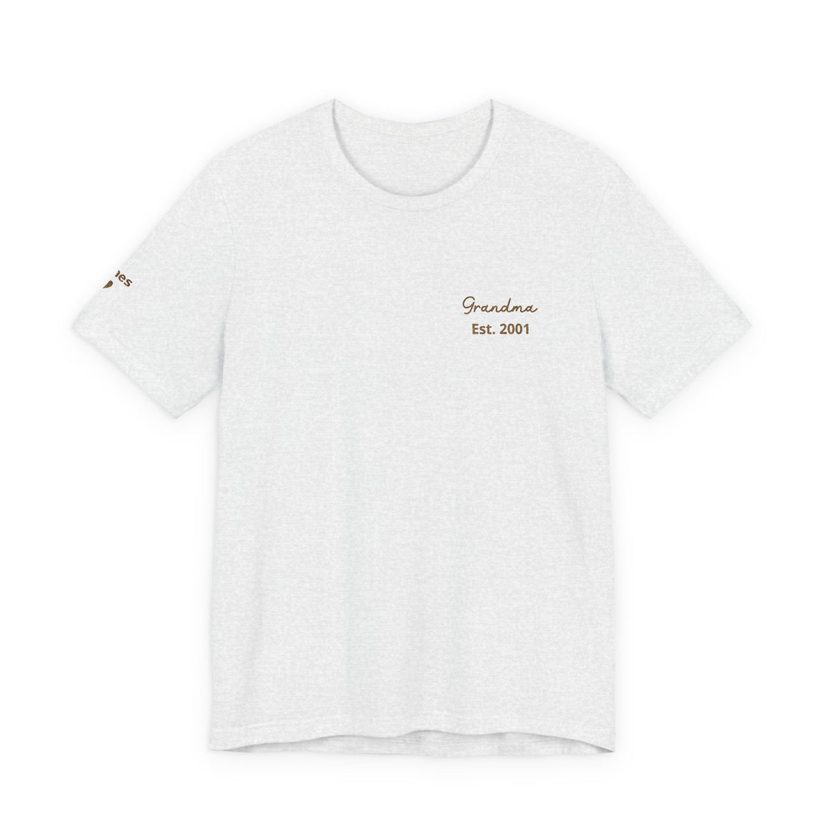 Camiseta "Abuela Personalizada Desde" Bordada con Nombres