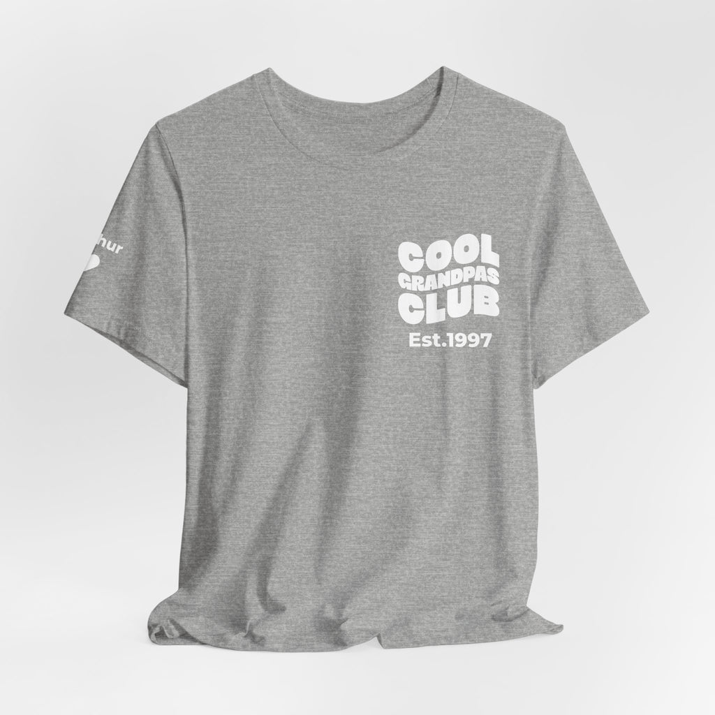 Camiseta Club de Abuelos Geniales y Nombres en las Mangas