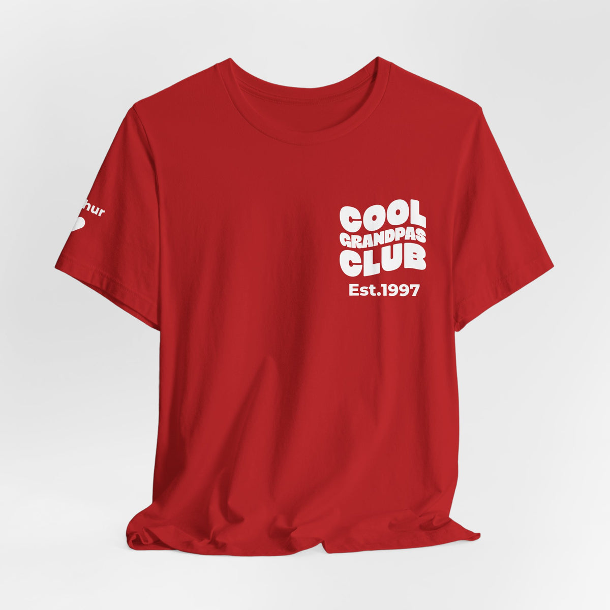 Camiseta Club de Abuelos Geniales y Nombres en las Mangas