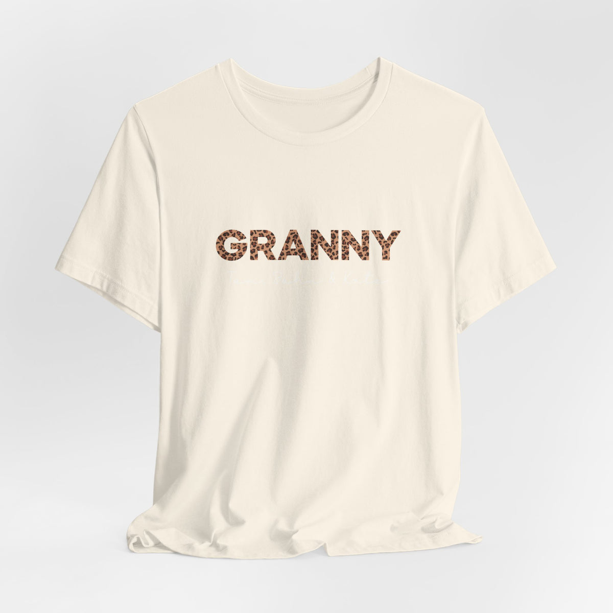 Camiseta personalizada de leopardo para abuela