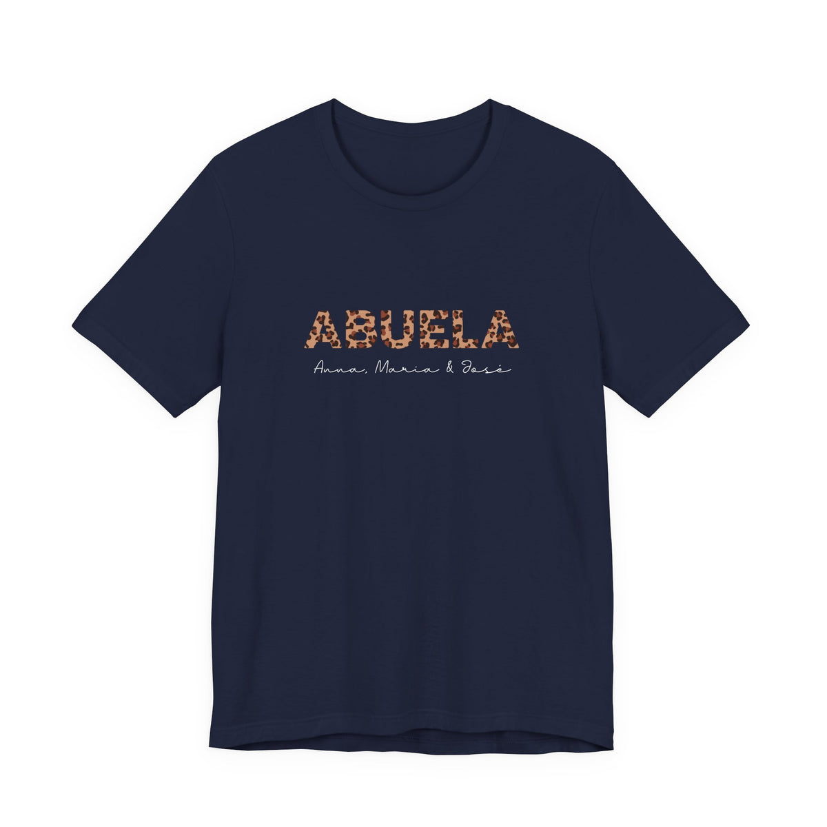 Camiseta personalizada de abuela con estampado de leopardo