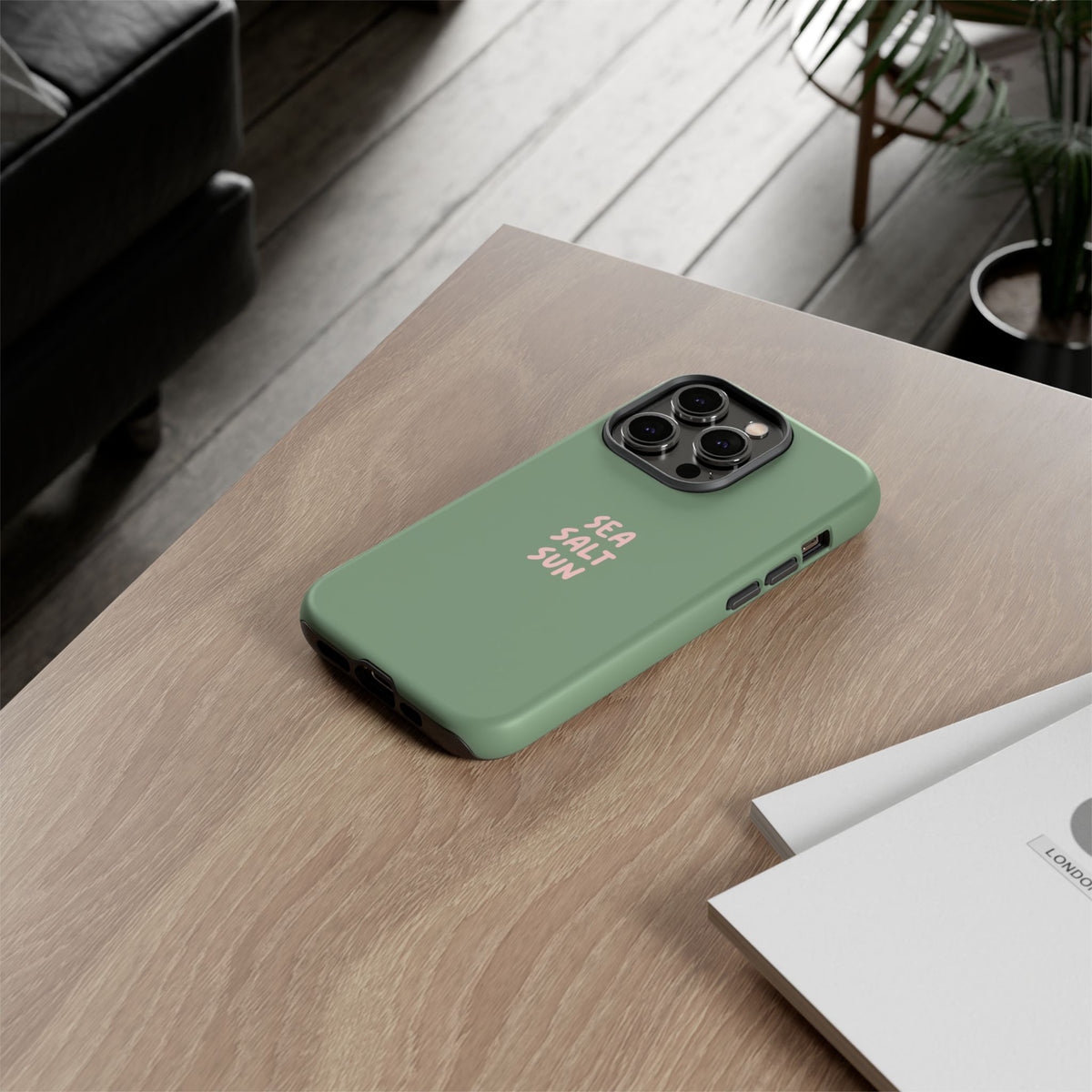 Phone Case Green color with custom text