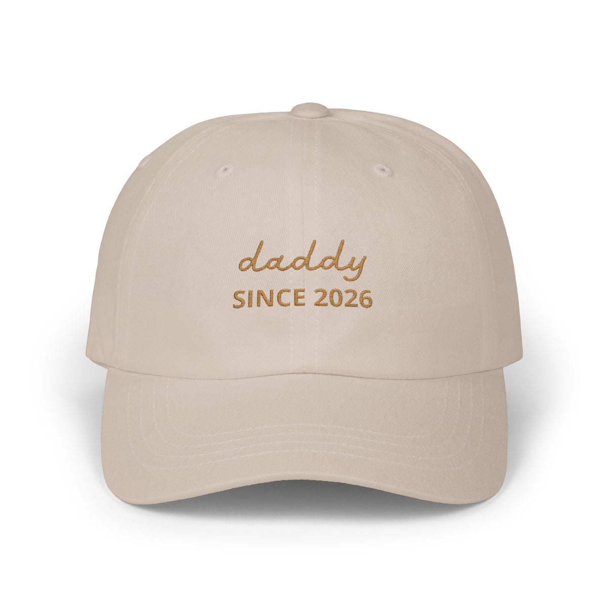 Gorra de papá con fecha bordada