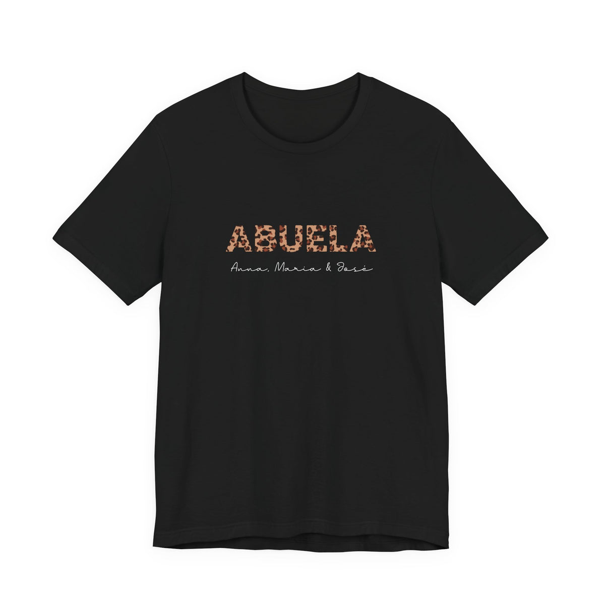Camiseta personalizada de abuela con estampado de leopardo