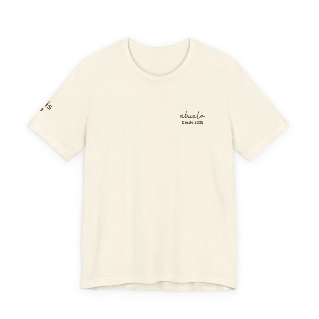 Camiseta bordada "Abuelo desde" personalizada