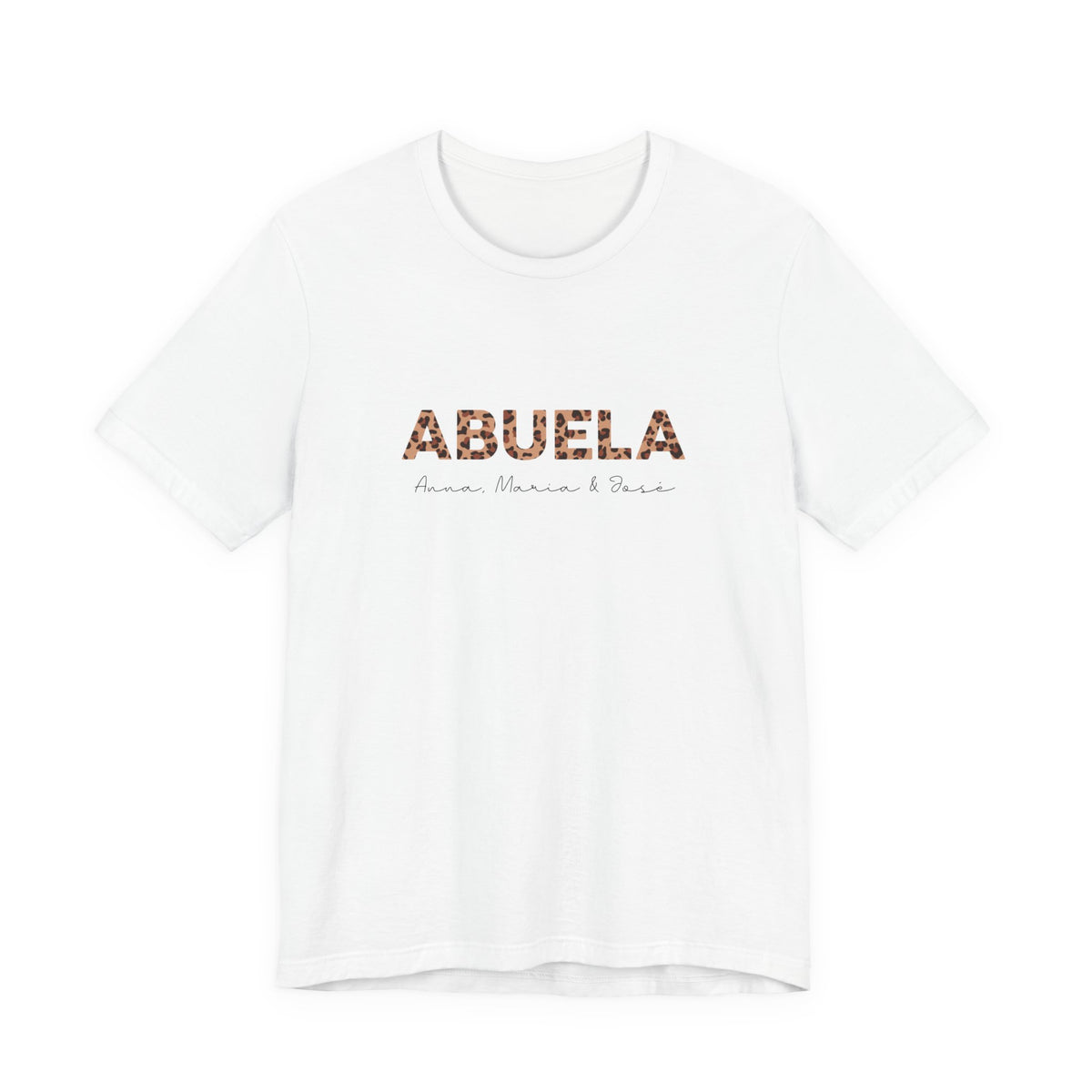 Camiseta personalizada de abuela con estampado de leopardo
