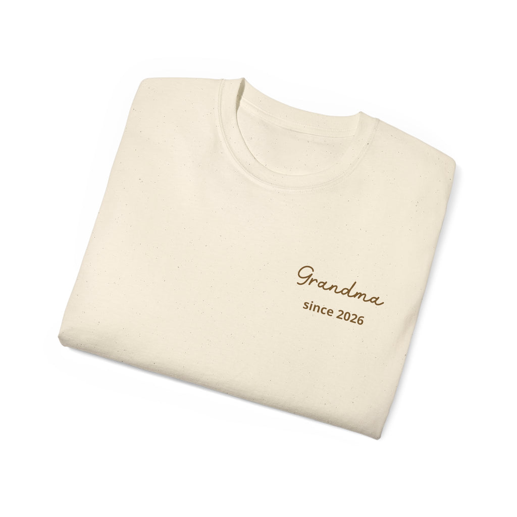 T-Shirt Grandma Since Date on Heart and Grandchildren’s First Names on Sleeve