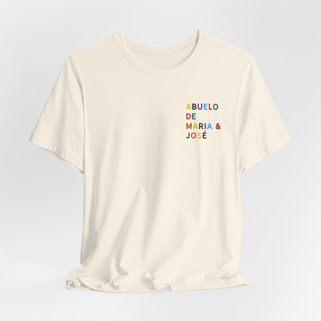 Camiseta Abuelo de con nombre multicolor