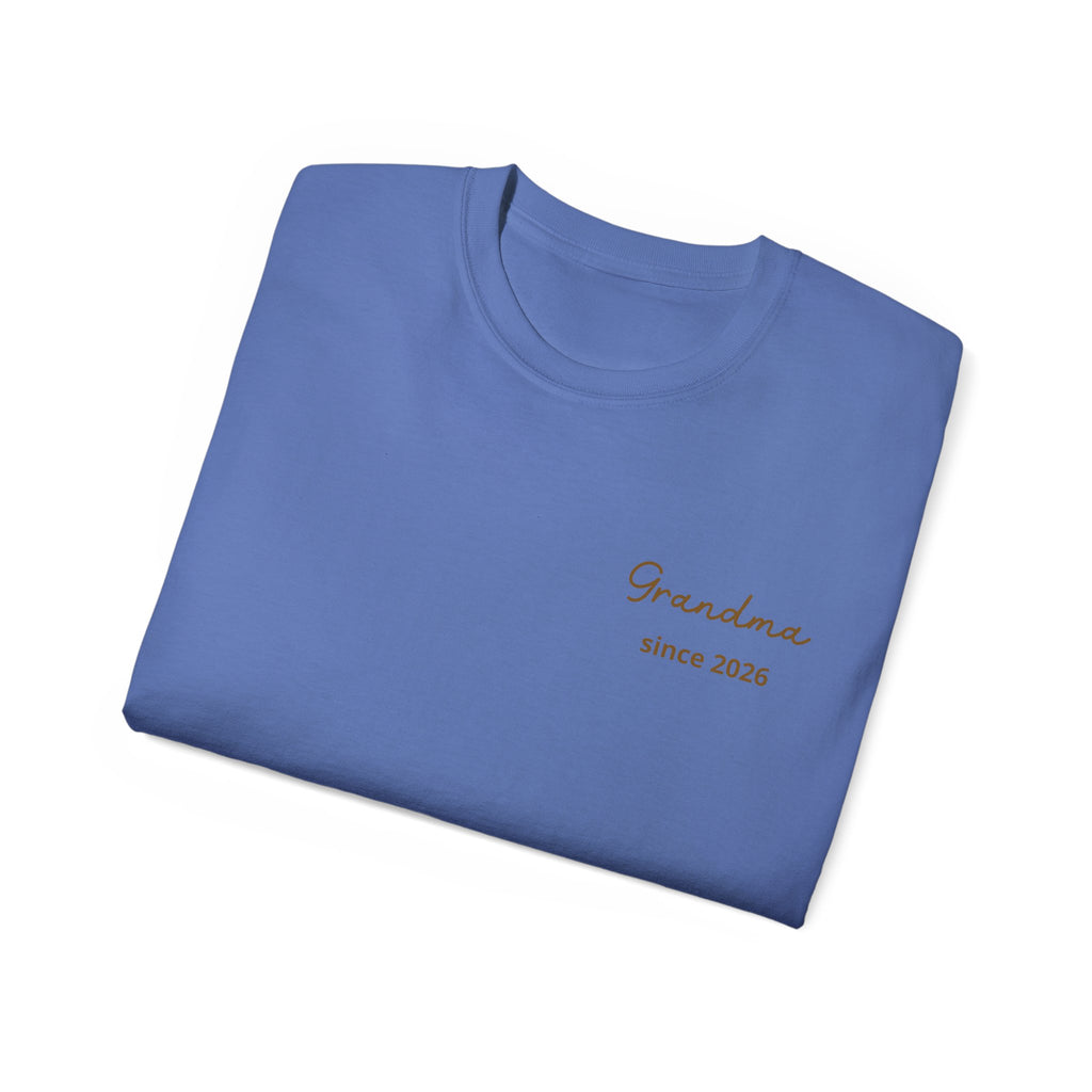T-Shirt Grandma Since Date on Heart and Grandchildren’s First Names on Sleeve