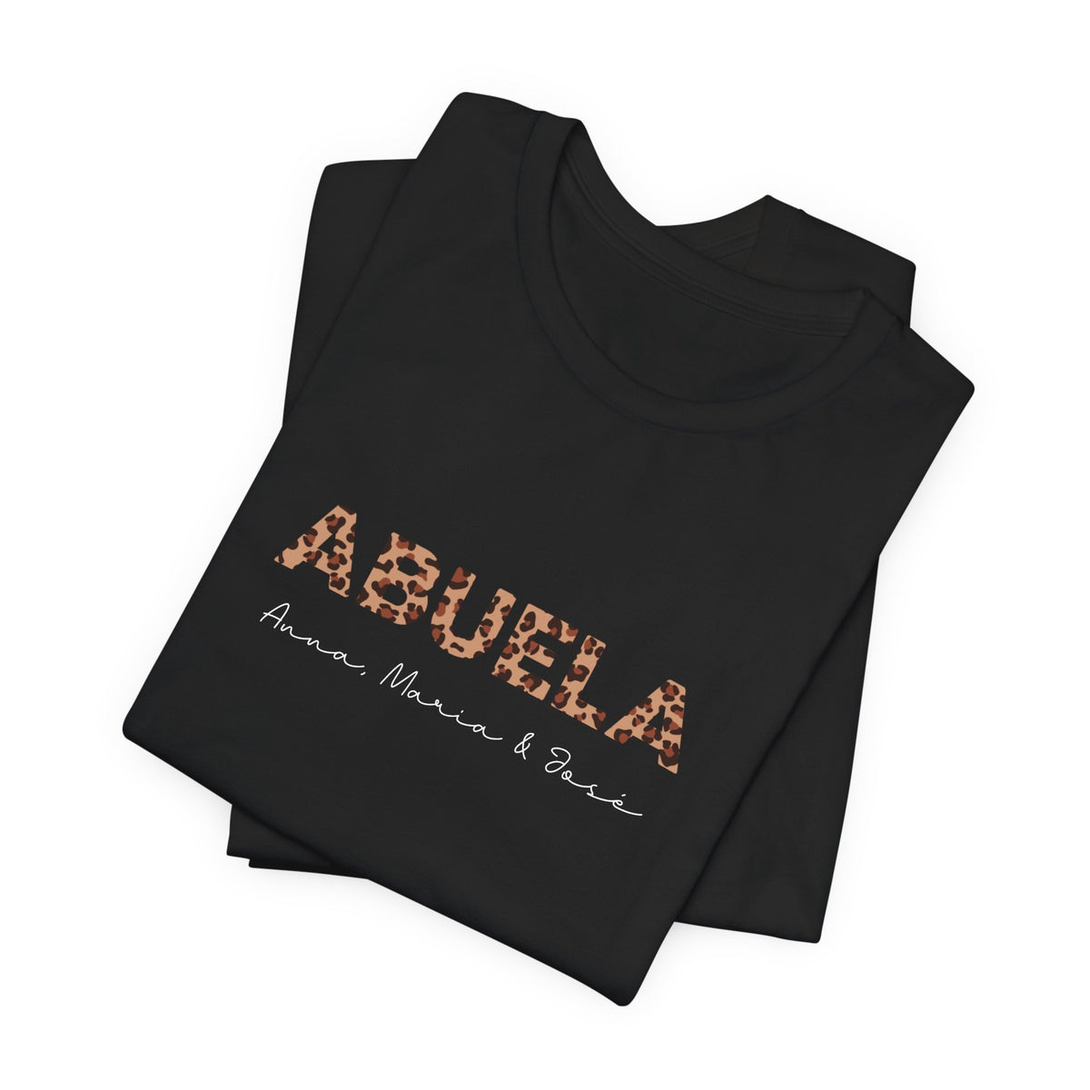 Camiseta personalizada de abuela con estampado de leopardo