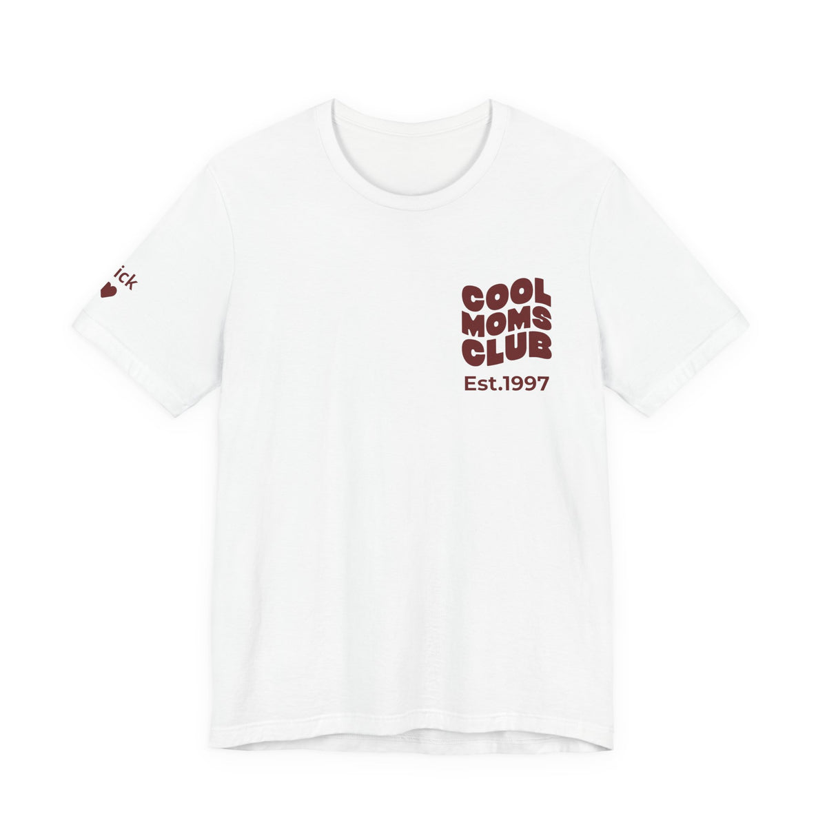 Camiseta: Club de mamás geniales y nombres propios en la manga