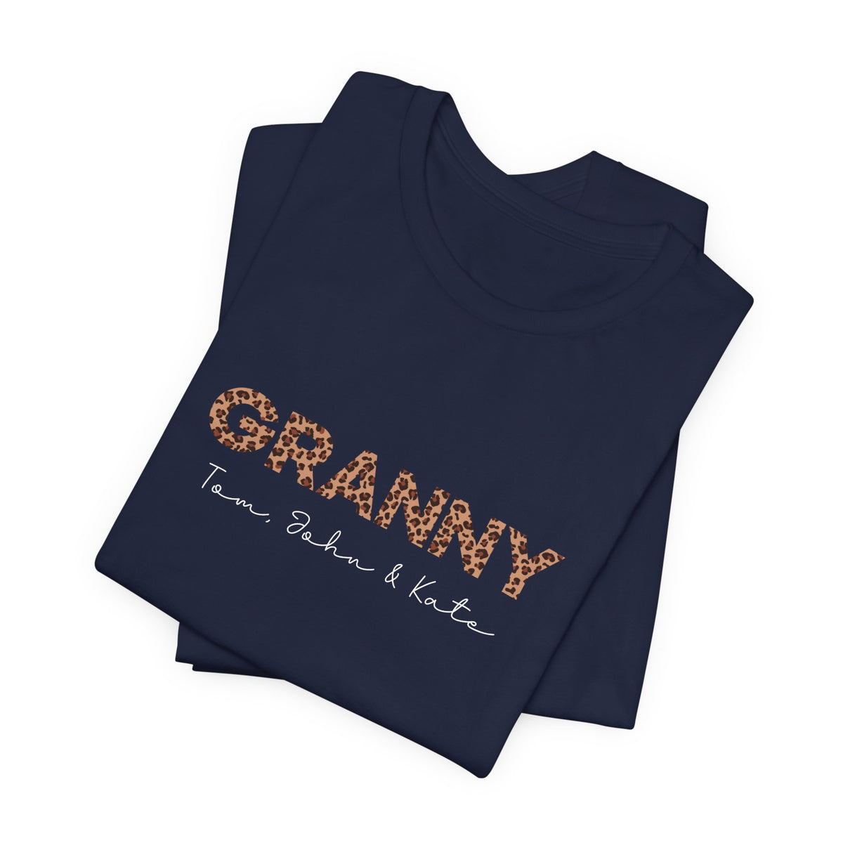 Camiseta personalizada de leopardo para abuela