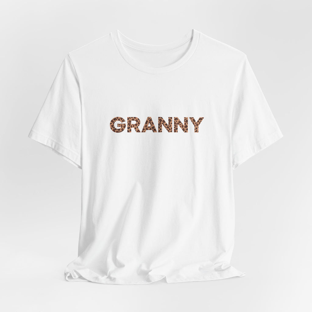 Camiseta personalizada de leopardo para abuela