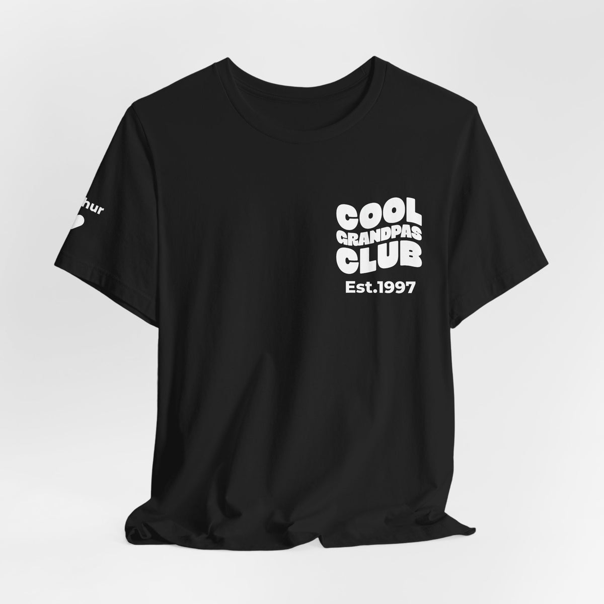 Camiseta Club de Abuelos Geniales y Nombres en las Mangas