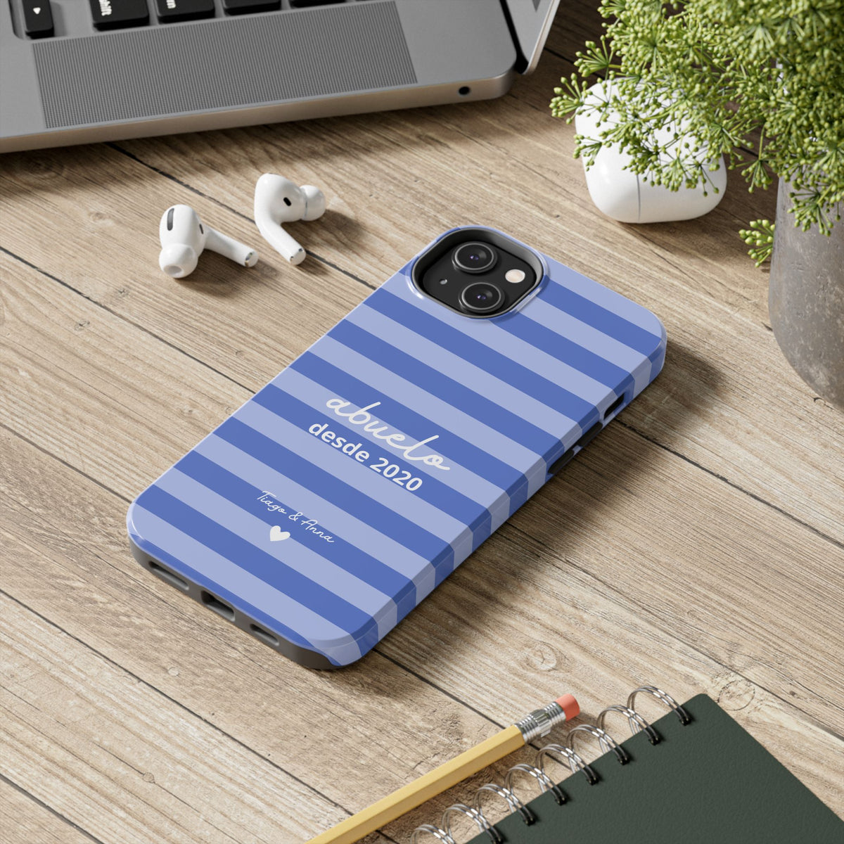 Funda personalizada para Papá o Abuelo con fecha y nombres