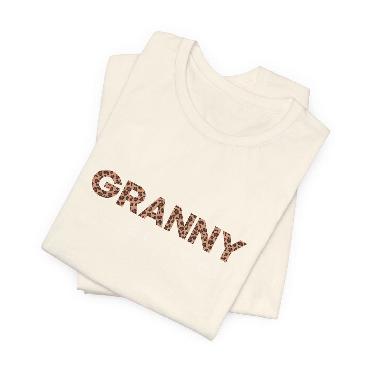 Camiseta personalizada de leopardo para abuela