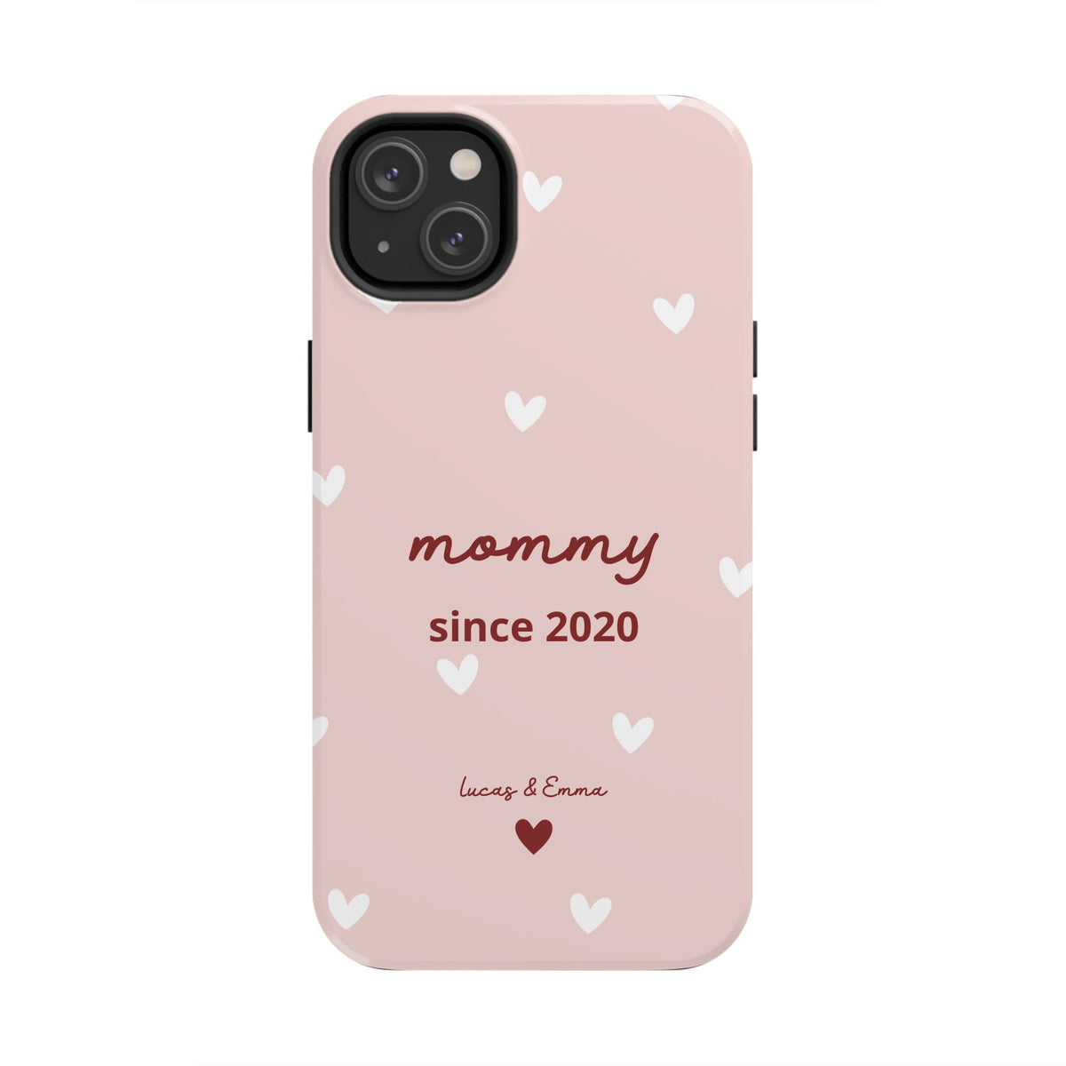 Funda de Teléfono para Mamá con Fecha y Nombres de los Hijos