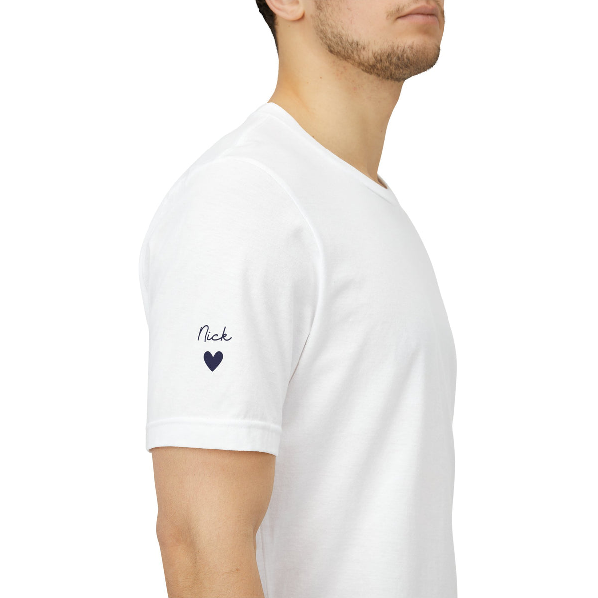 Camiseta Papá Desde Fecha en Corazón y Nombres en Manga