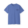 T-shirt Dad since date pinted on heart and first names on sleeve