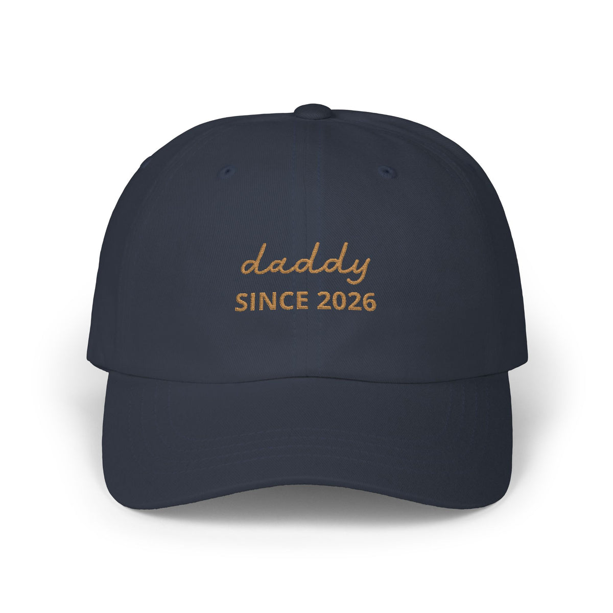 Gorra de papá con fecha bordada
