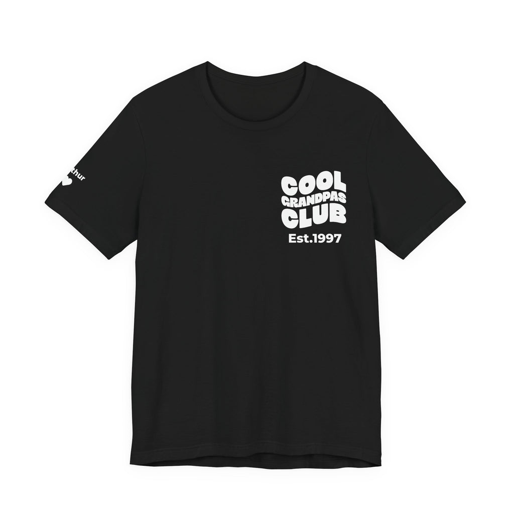 Camiseta Club de Abuelos Geniales y Nombres en las Mangas