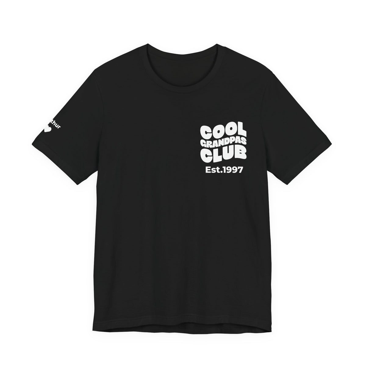 Camiseta Club de Abuelos Geniales y Nombres en las Mangas