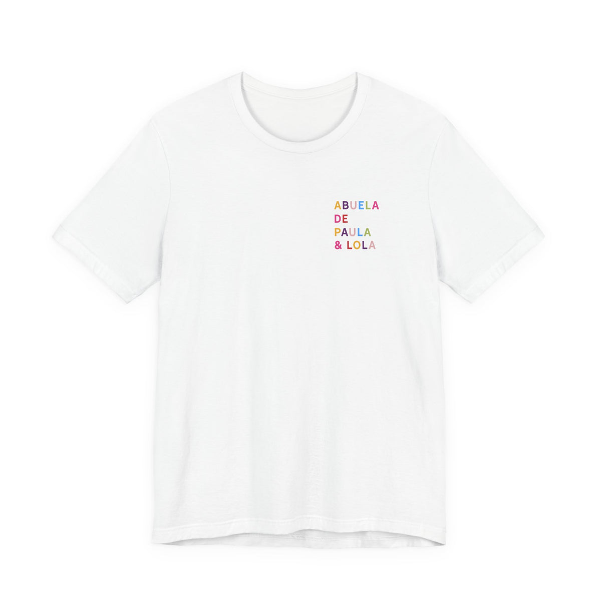 Camiseta multicolor personalizada para la abuela