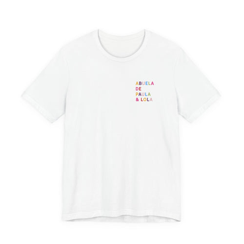 Camiseta multicolor personalizada para la abuela
