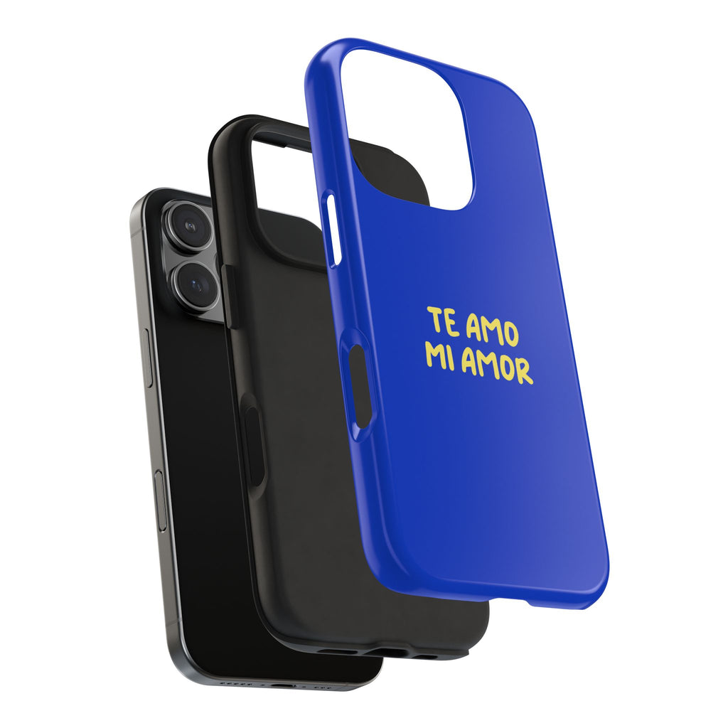 Funda para Teléfono Azul con Texto Personalizado
