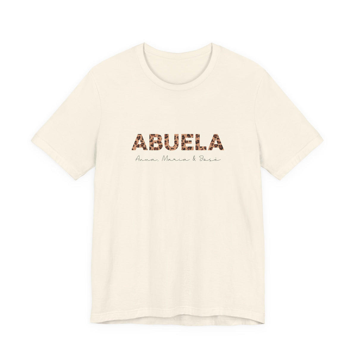 Camiseta personalizada de abuela con estampado de leopardo