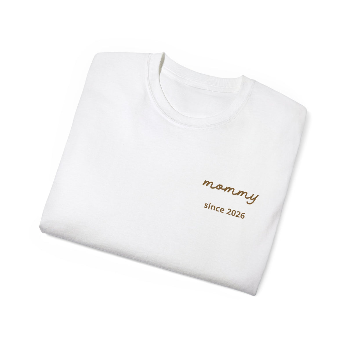 T-shirt Mom since date on heart and first names on sleeve