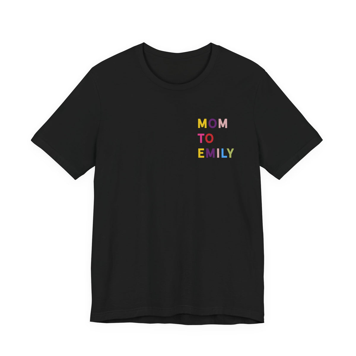 Camiseta multicolor con nombre de mamá
