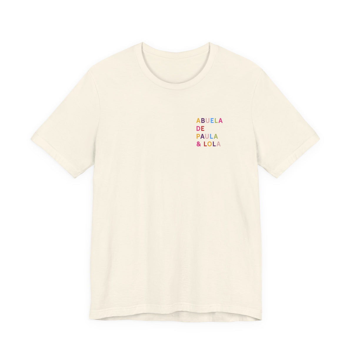 Camiseta multicolor personalizada para la abuela