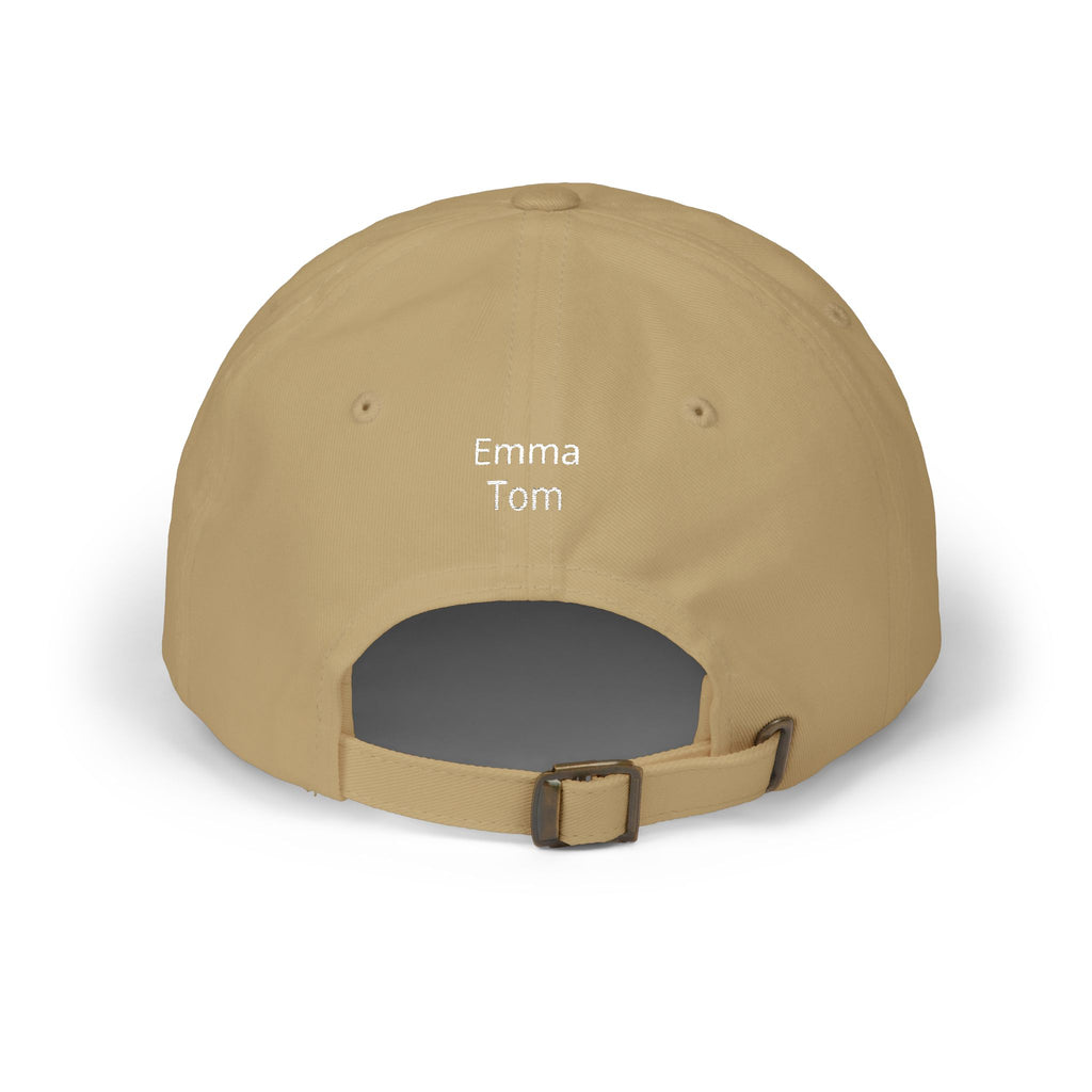 Gorra para papá con bordado curvo y nombres de niños